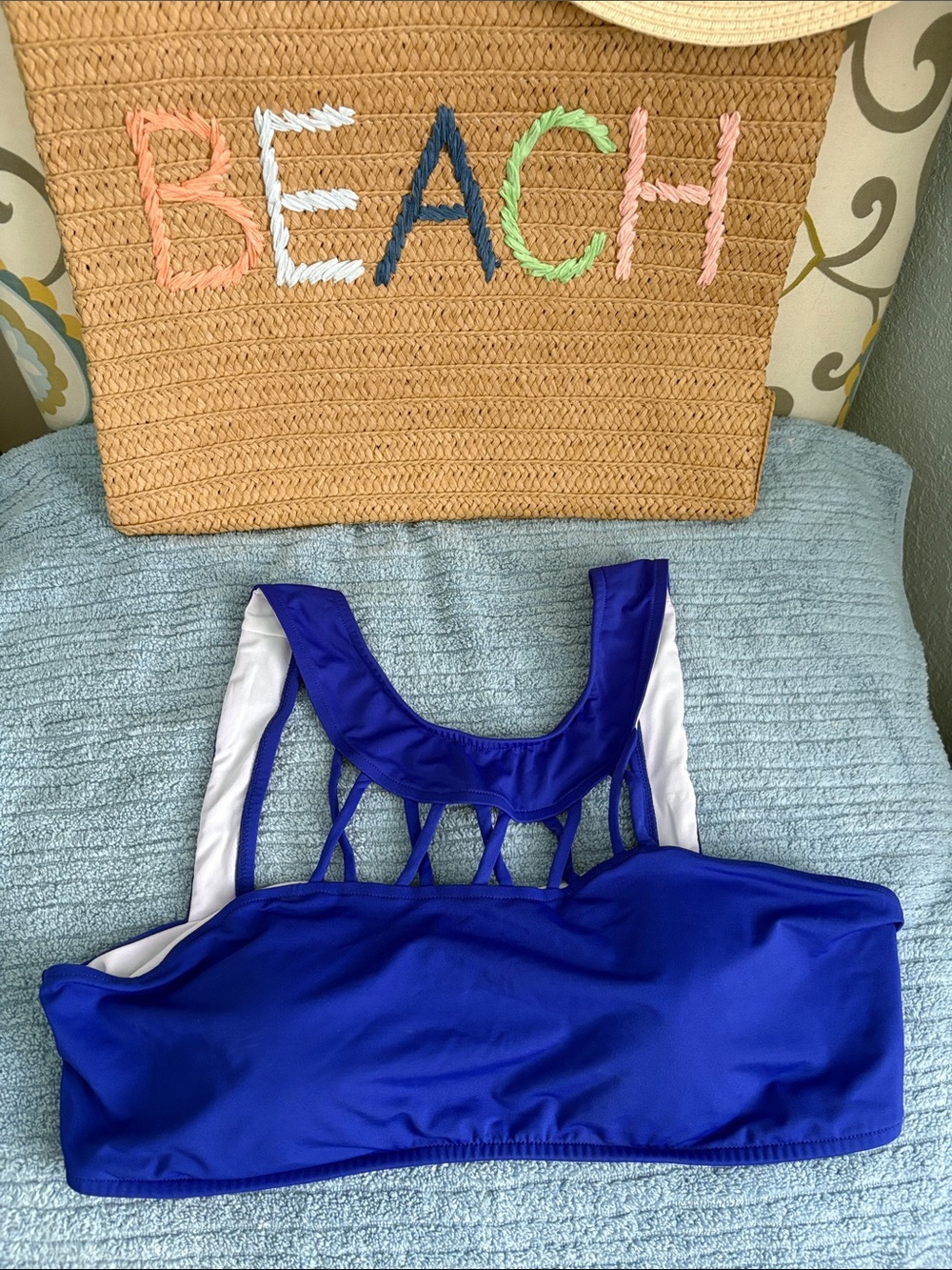 VENUS Royal Blue Strappy Swim Bikini Top